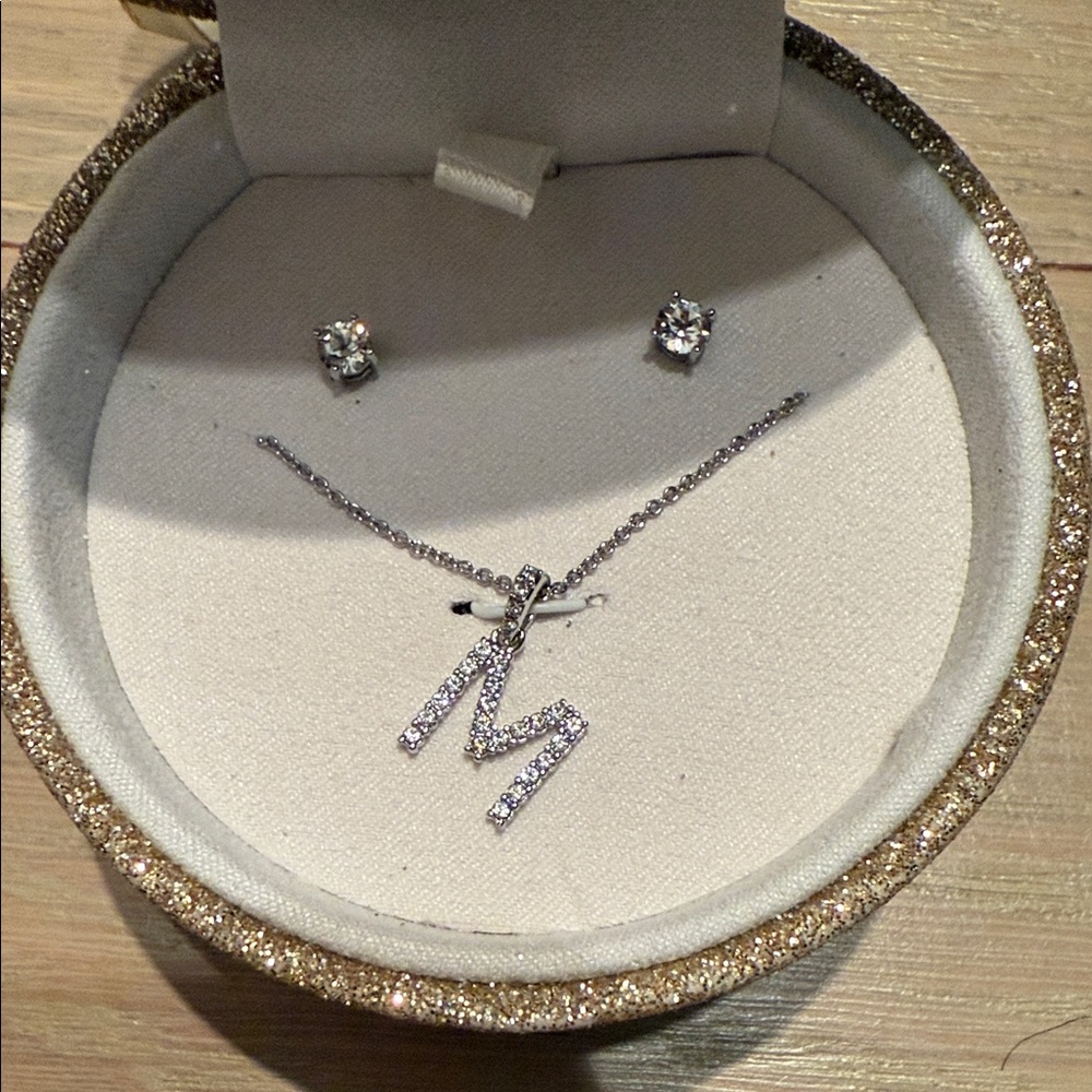 Elegant Silver Necklace and Earring Set